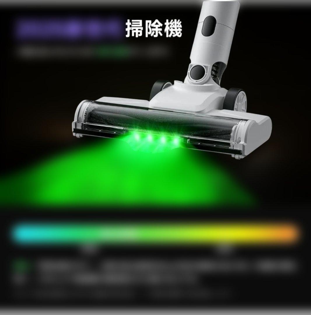 掃除機 コードレス 2025爆進化！58kPaグリーンLED搭載55分連続稼働