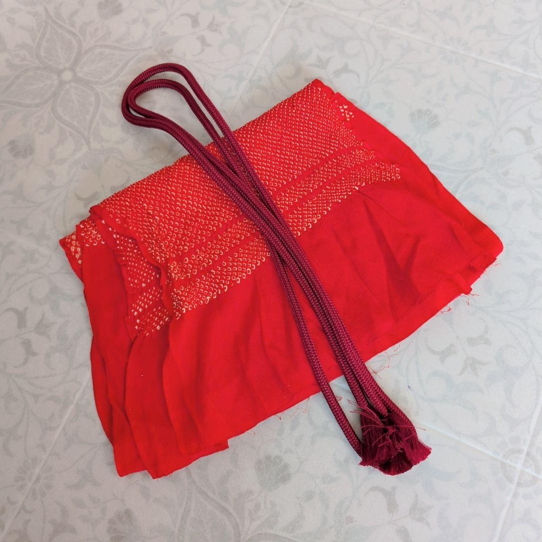 小紋　フルセット　着物　白地　花　しつけ糸　花　可愛い　おしゃれ　O3