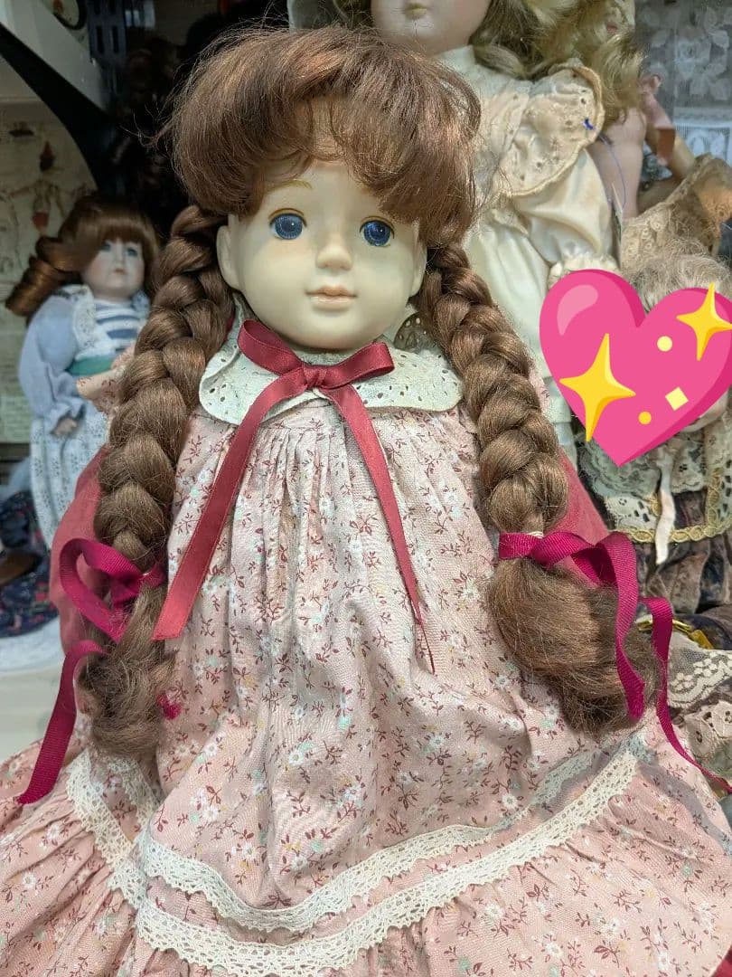 美品♡ストロベリーレッドの髪♡セキグチシルキードール