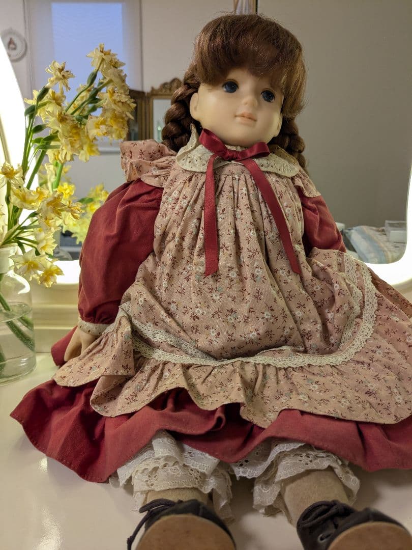 美品♡ストロベリーレッドの髪♡セキグチシルキードール