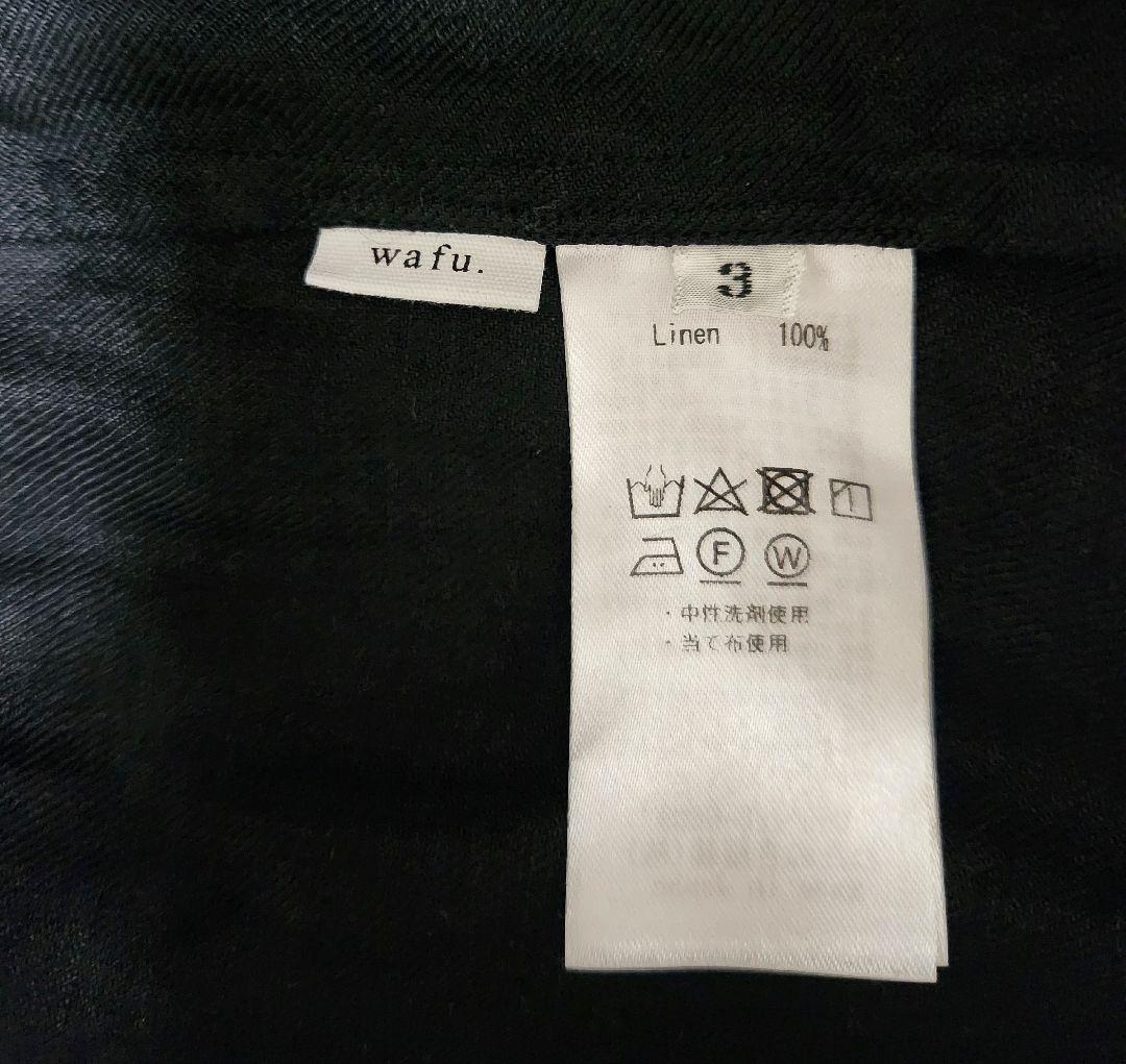 wafu. プレミアムリネントップス　 丸首 トップス LL