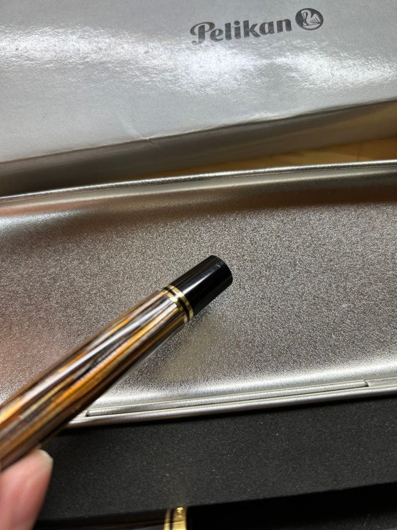 Pelikan スーべレーンm400 茶縞 EF