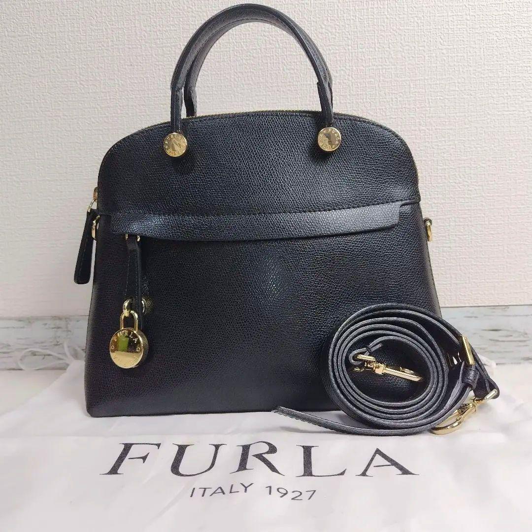 ✨美品✨FURLA　パイパー　ショルダーバッグ　Sサイズ　2way 　ブラック