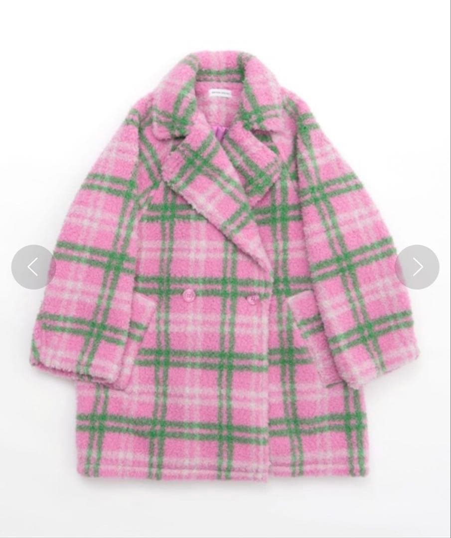 Maison Special チェックボアオーバーコート