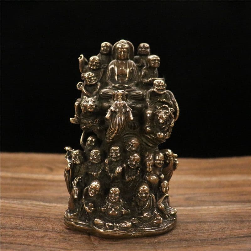 仏教美術 仏像 十八羅漢仏 銅製 仏像 彫刻 置物 開運 風水