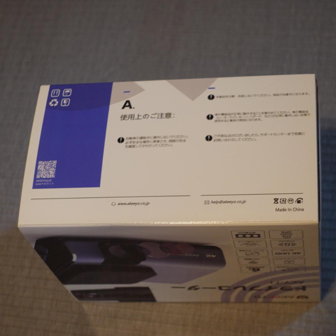 AKEEYO 4K ドライブレコーダー AKY-T1　800万画素　専用アプリ