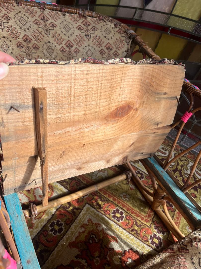 ゆりかご バスケット カゴ インテリア 昭和レトロ 当時物 アンティーク