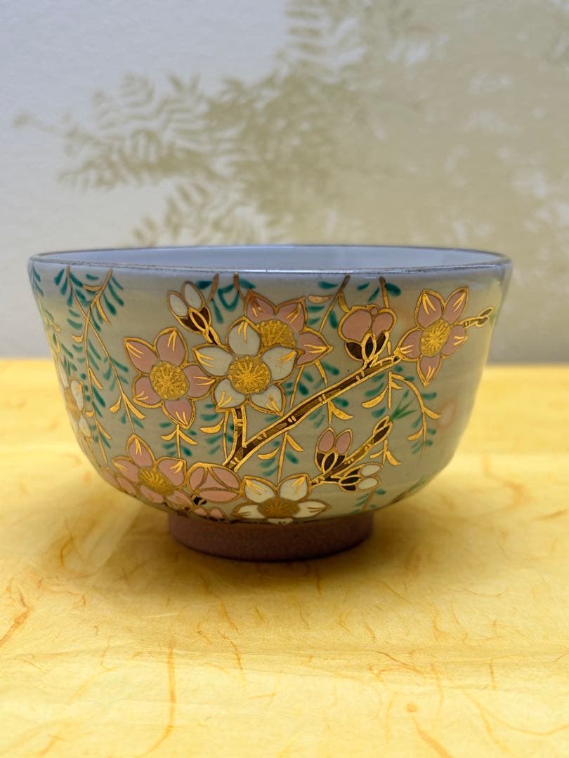 抹茶茶碗 桃の節句 雛祭り 橋本紫雲 乾山写 共箱付 陶歴栞付 茶道具 裏千家