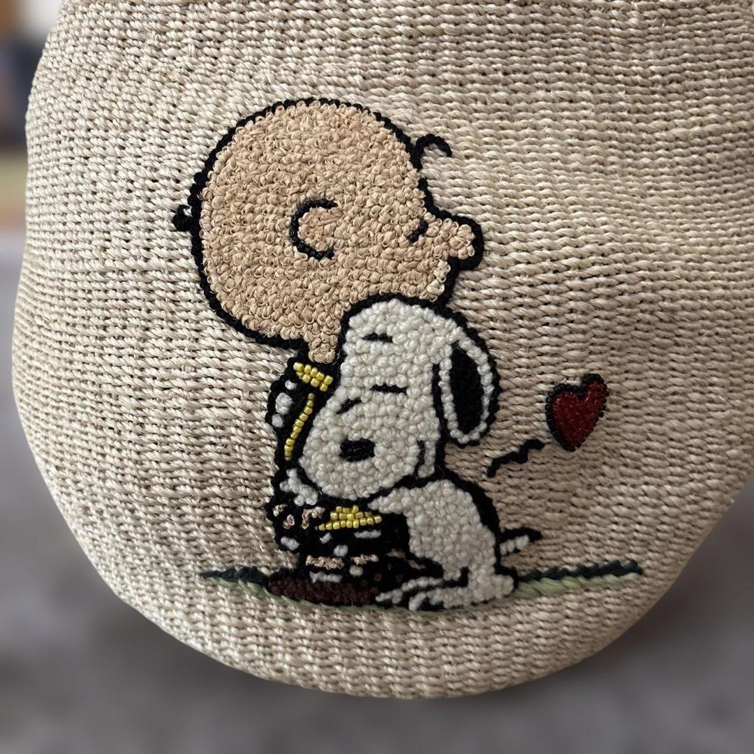 最終値下げ　ヴィオラドーロ　スヌーピー 天然素材　アバカ　ラウンドかごバッグ