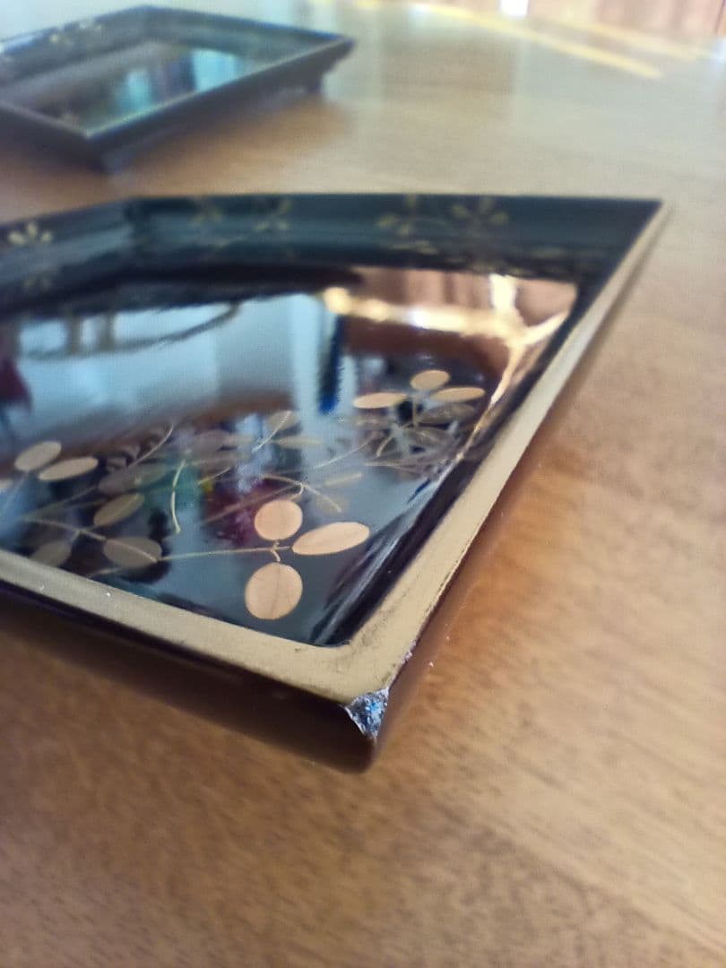 ランラン様ご確認用写真 A947 輪島塗 泰山筆 膳 蒔絵 脚付膳