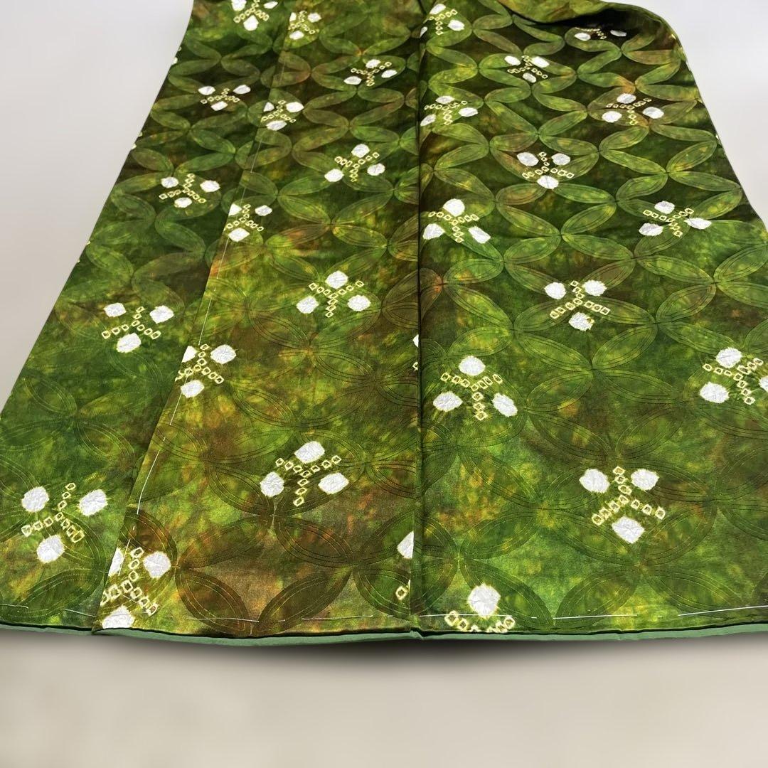 d*7様 no2417 絞り小紋しつけ糸付き