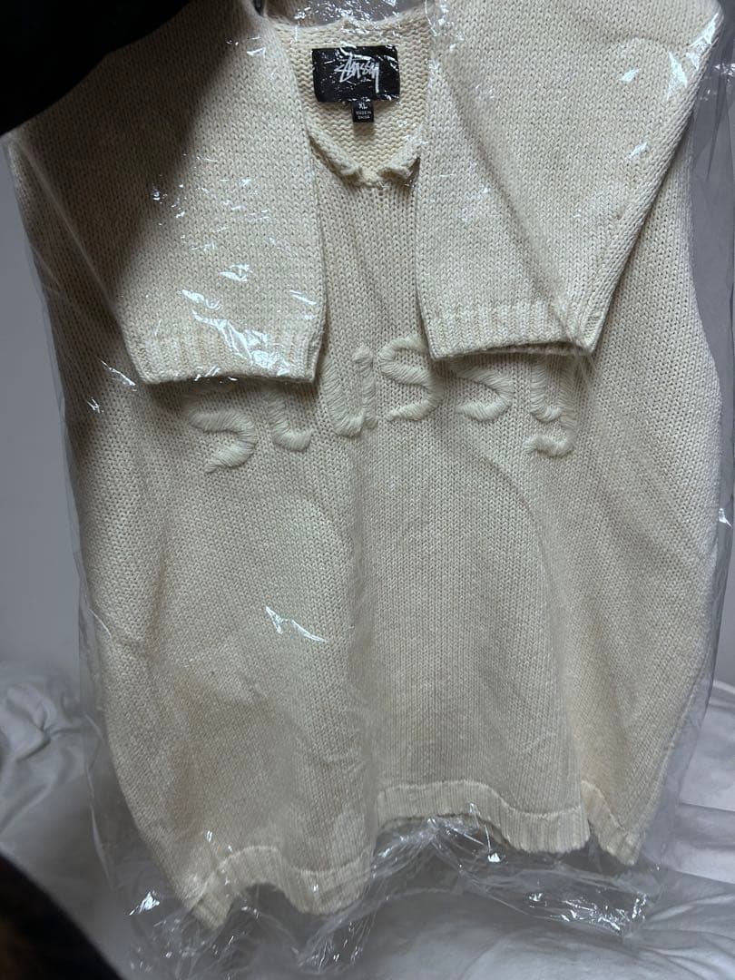 Stussy ロゴ入りニットセーター XL