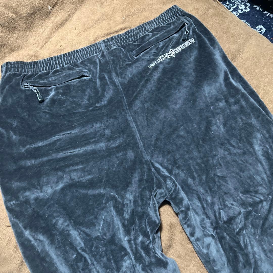 激レアRocawear♣︎Setupベロアセットアップ上下ロカウェア黒ダークグレー