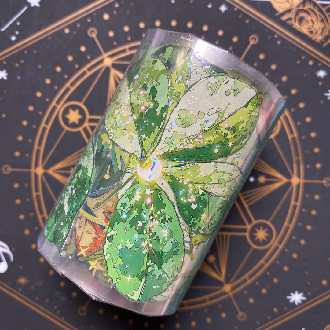 【9458】海外　マステ　3/5/巻　貝殻光マスキングテープ葉っぱ　植物　装飾系