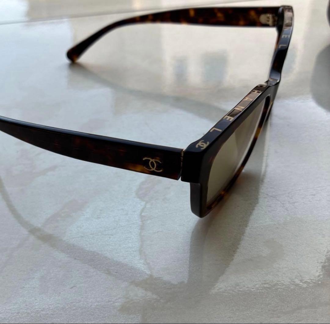CHANEL ブラウン サングラス 四角形フレーム