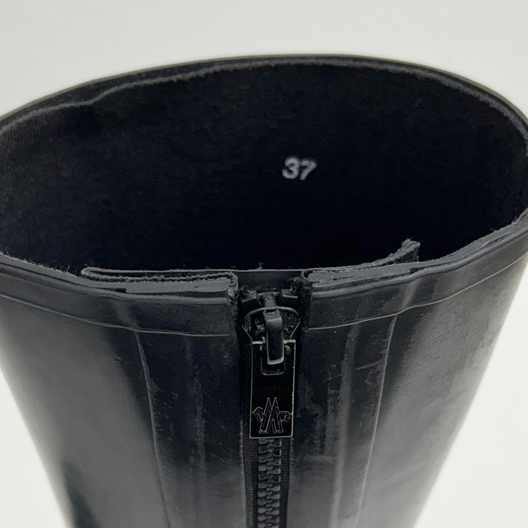 【中古良品】正規店購入品 モンクレール ダウン レインブーツ ブラック 24cm
