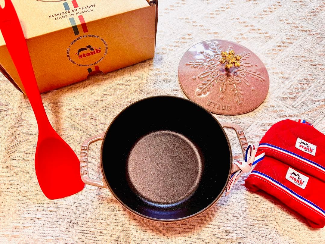 staub ストウブ スノーフレークs 16cm セット クリスマスギフト