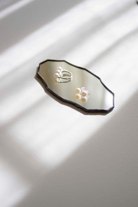 アンティークシェイプミラートレイ