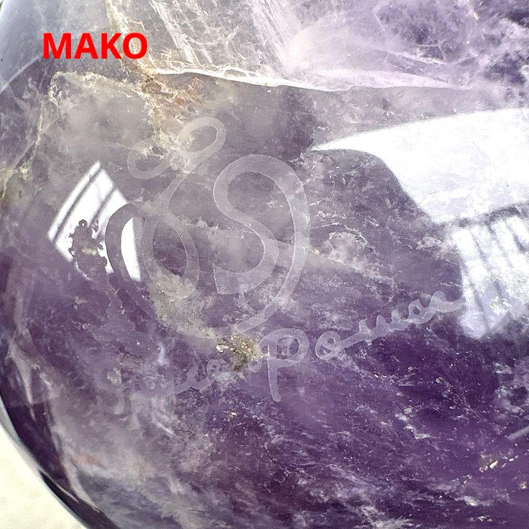 M1855☆アメジスト丸玉直径120mm2.4Kg☆天然石☆N51102