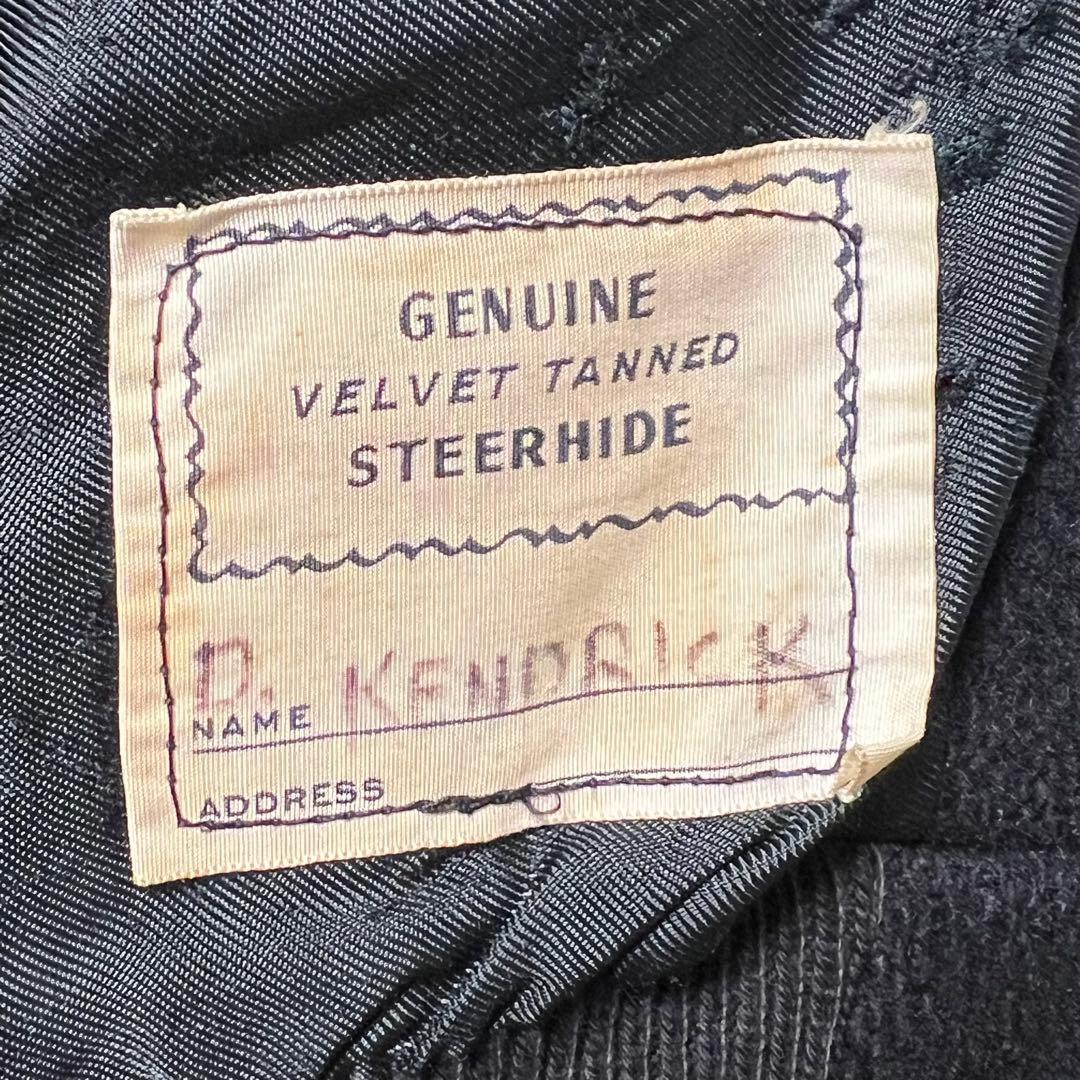 断*中様 60sビンテージ デロングDeLong 筆記体タグ ブラックスタジャン