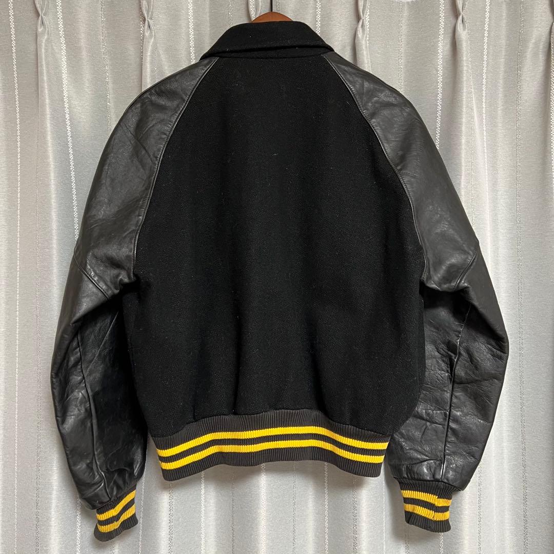 断*中様 60sビンテージ デロングDeLong 筆記体タグ ブラックスタジャン