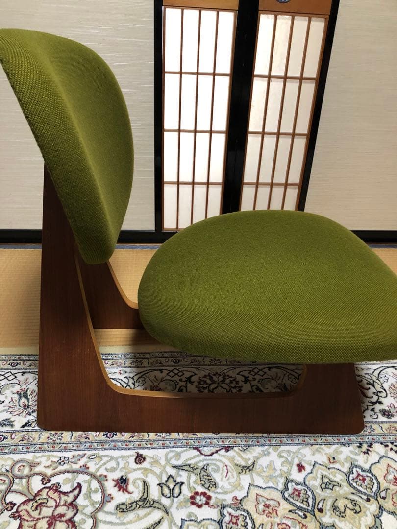 天童木工　低座イス　グリーン