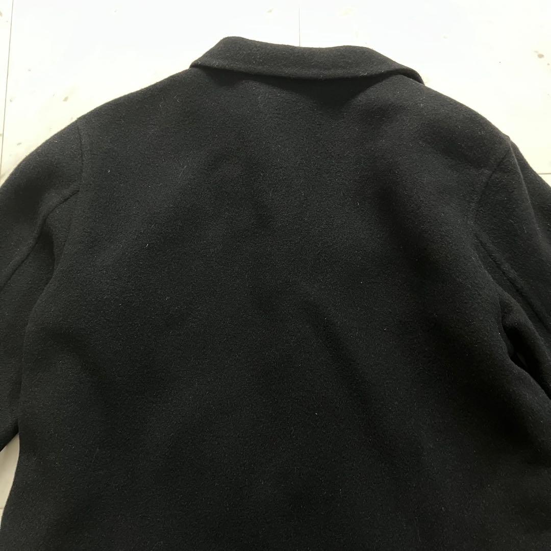 マッキントッシュ ウール リバーコート 黒 32 イタリア製