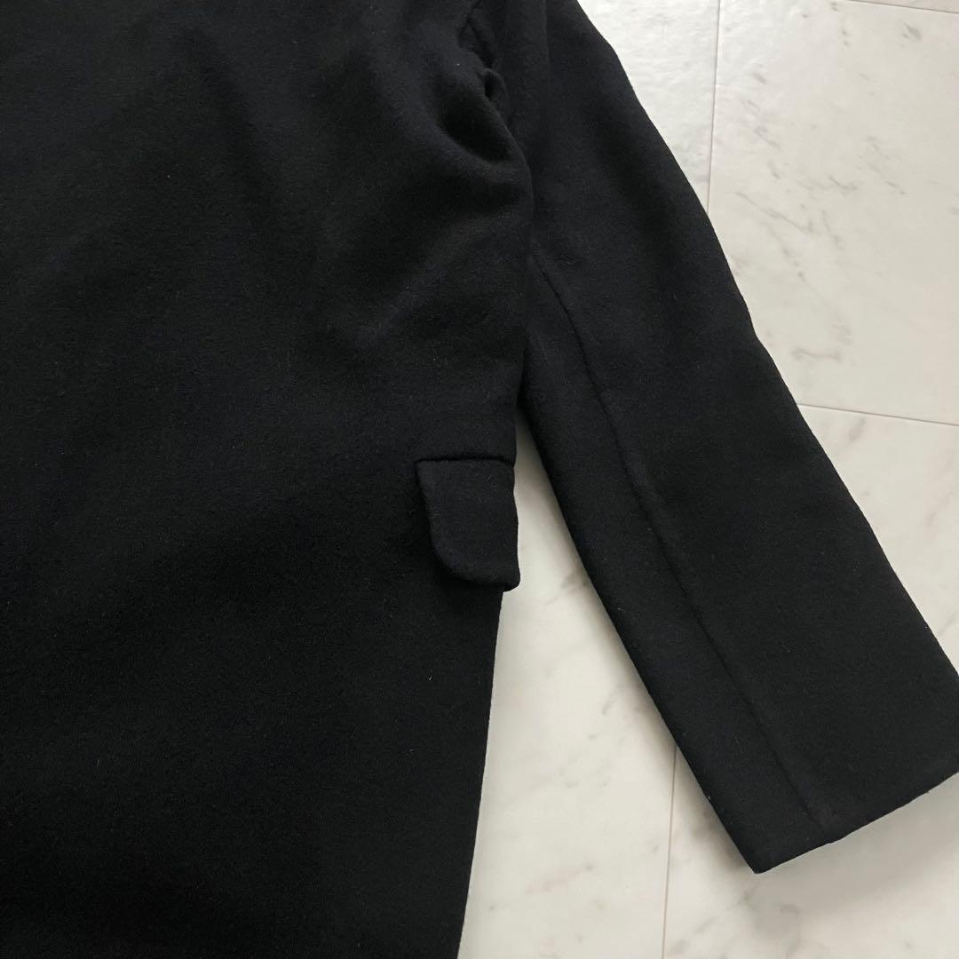 マッキントッシュ ウール リバーコート 黒 32 イタリア製