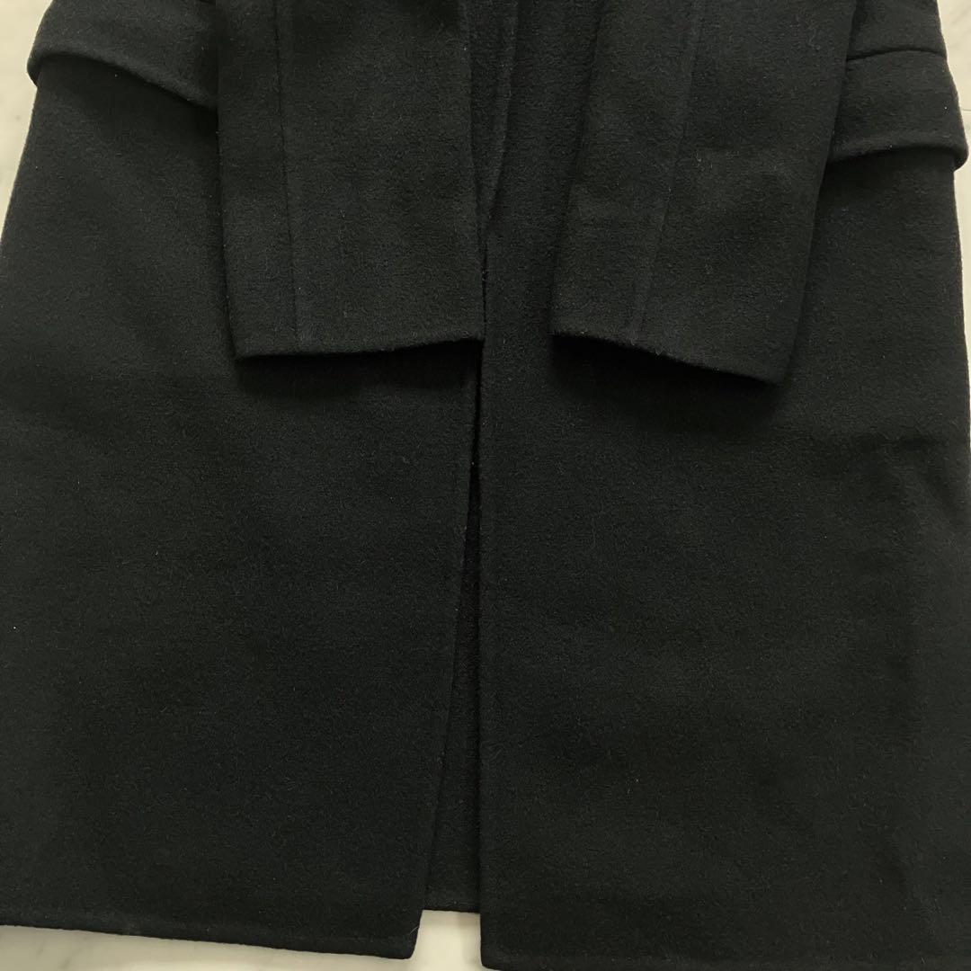 マッキントッシュ ウール リバーコート 黒 32 イタリア製