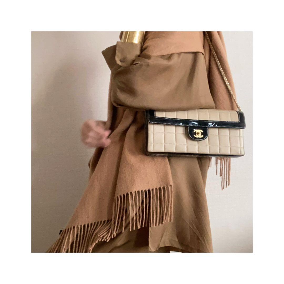 早い者勝ち♡CHANEL チョコバー　バイカラー　ラムスキン チェーンバッグ