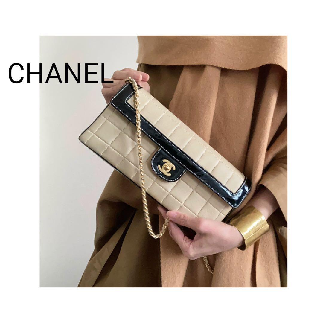 早い者勝ち♡CHANEL チョコバー　バイカラー　ラムスキン チェーンバッグ