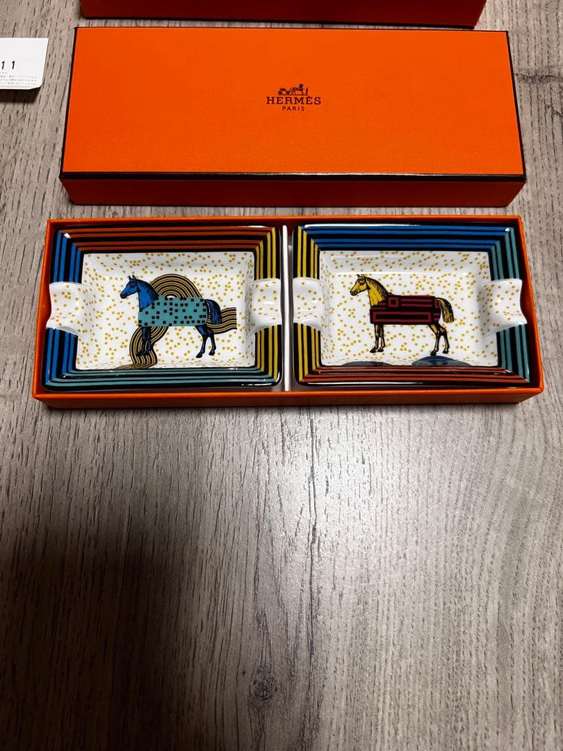 エルメス 馬デザイン 置物 2個セット