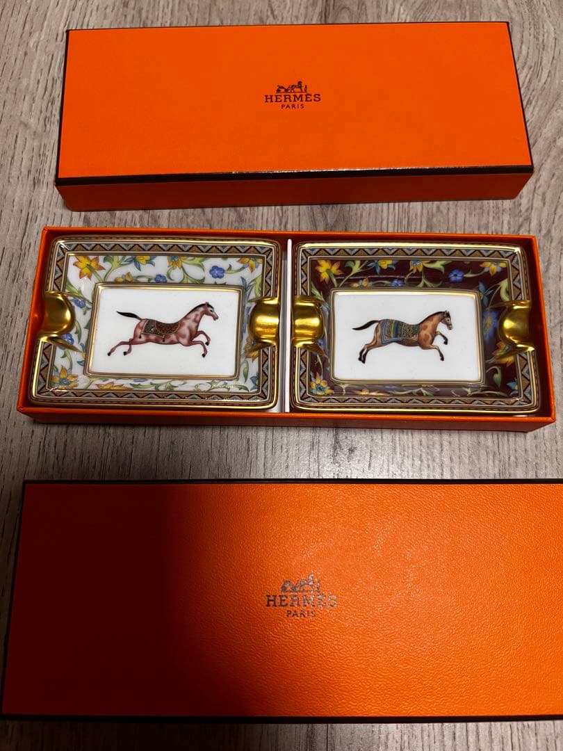 エルメス 馬デザイン 置物 2個セット