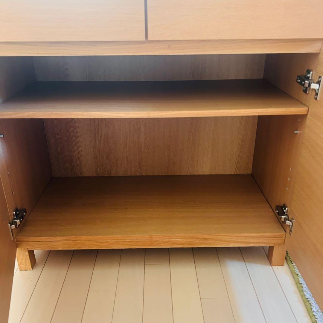 無印良品　木製キャビネット　幅80×奥行40×高さ83 オーク材