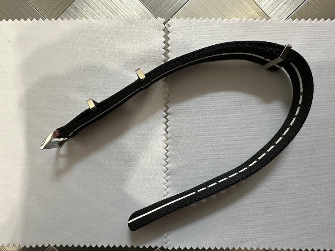 【純正品】オメガ OMEGA NATOストラップ ブラック＆ホワイト