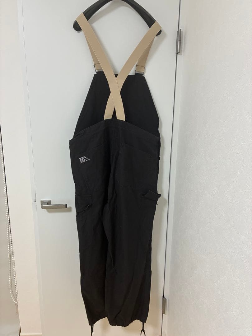 FreshService バックサテンオーバーオール ブラック