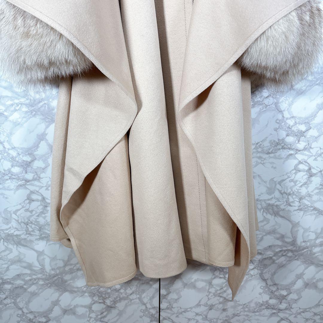 【シャルルロマン】ポンチョ風コート（ベージュ） ロングロード　フランス製