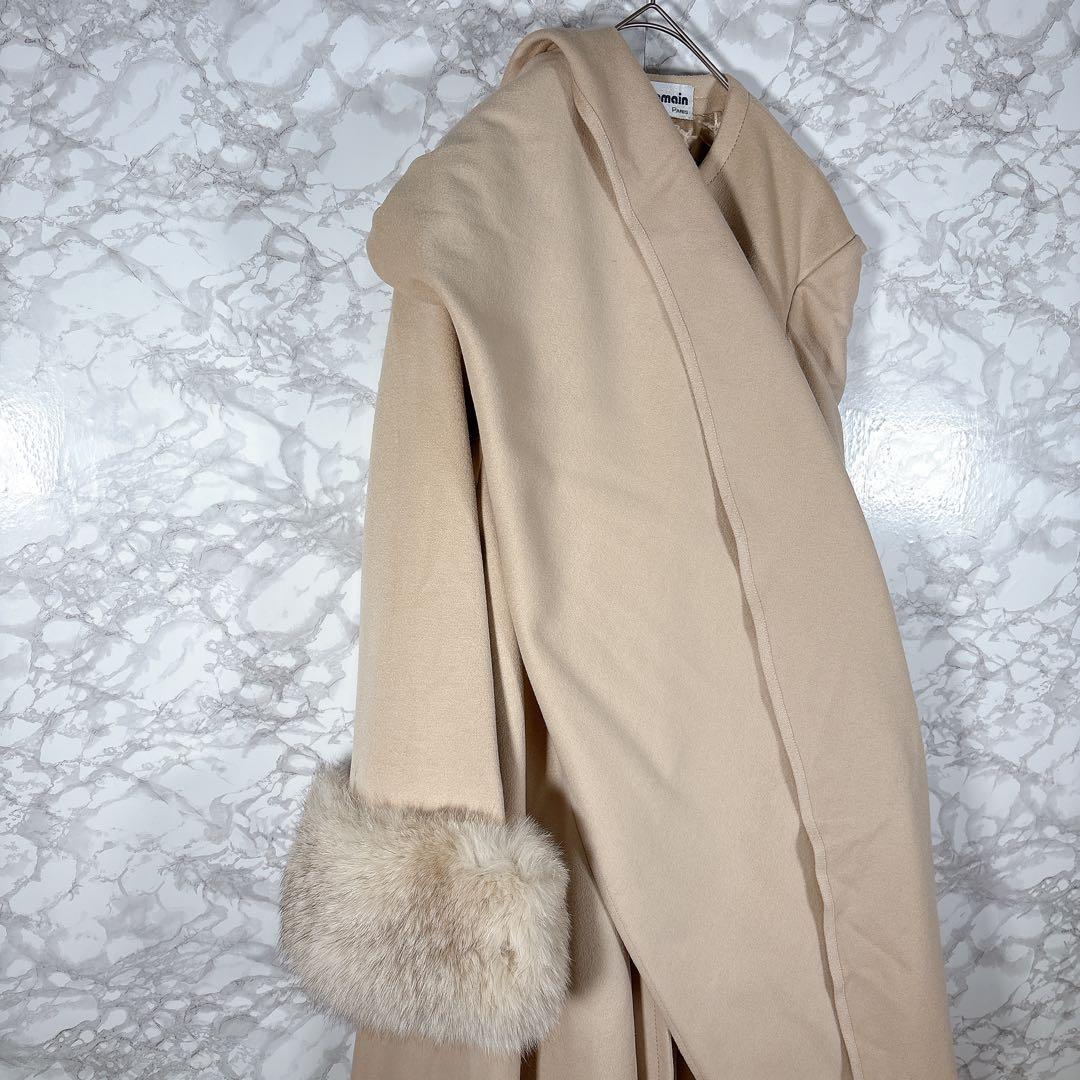【シャルルロマン】ポンチョ風コート（ベージュ） ロングロード　フランス製