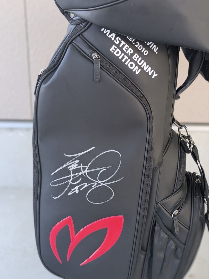 マスターバーニー キャディバッグ ブラック 9インチ 原英莉花プロ サイン入り