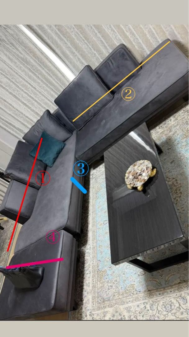 残り1ヶ月半❗️早い者勝ち❗️美品L型 カウチソファー オットマンセット 布製 撥水