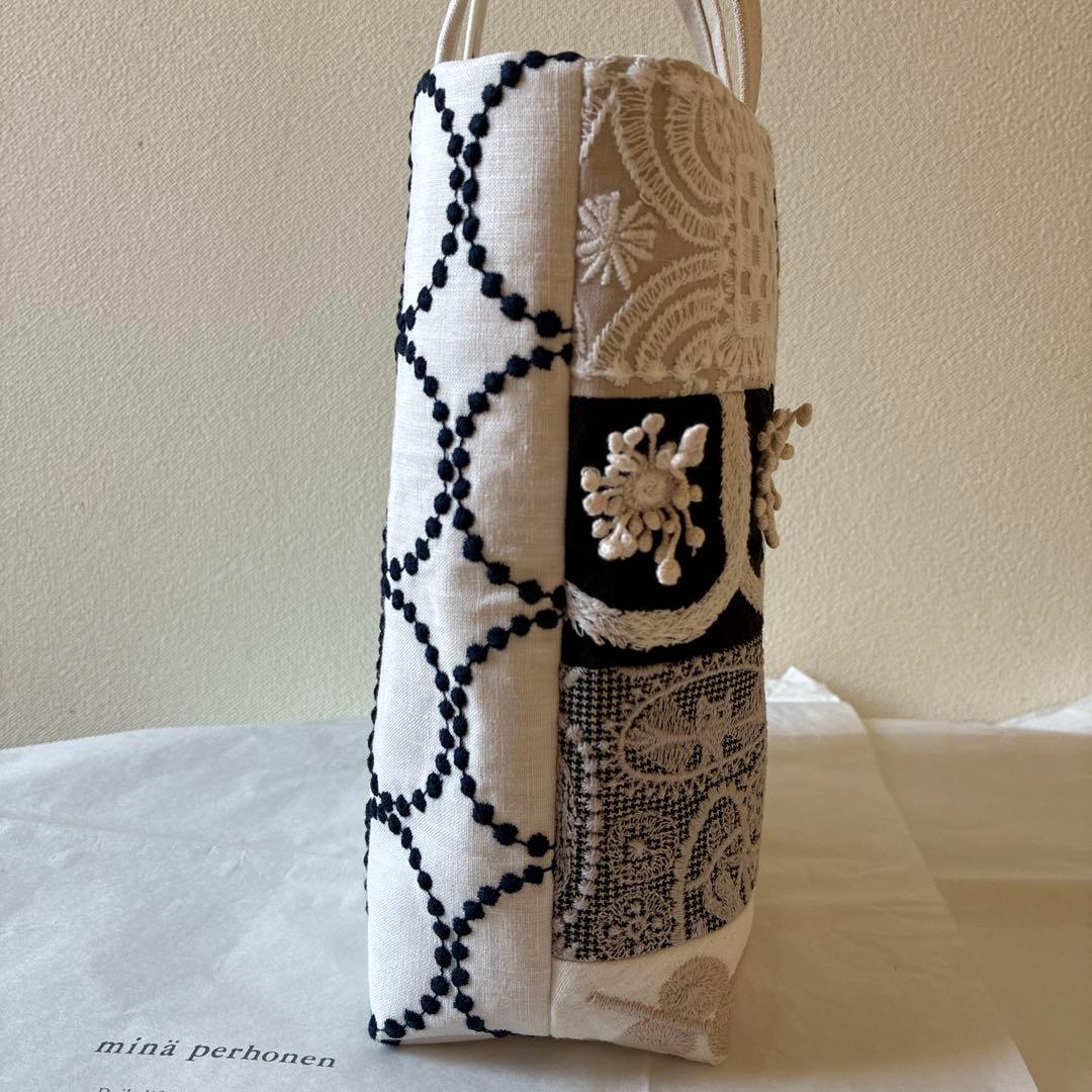 ミナペルホネン 生地使用　twins パッチワークお散歩トートバッグ