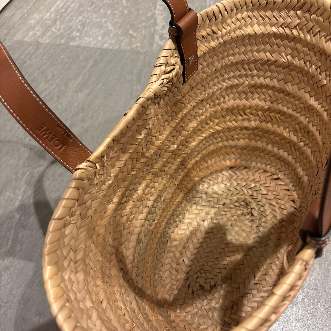 LOEWE かごバッグ ナチュラル オレンジ