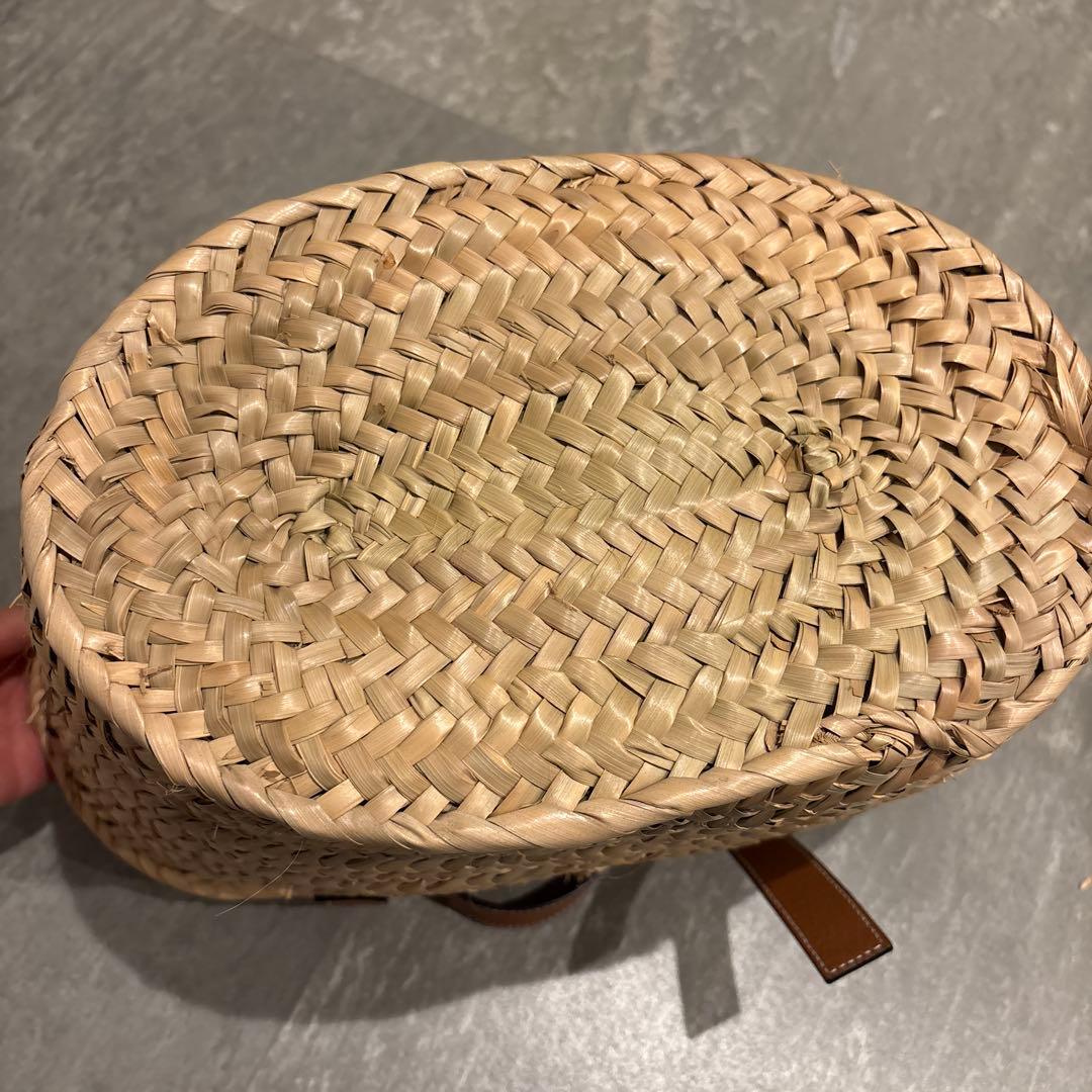 LOEWE かごバッグ ナチュラル オレンジ