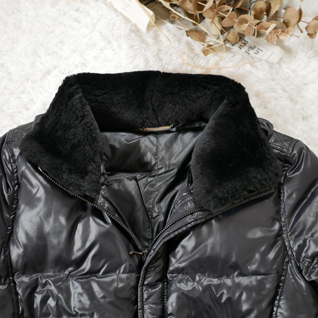 【極美品】AKM　ダウンジャケット　ファー取り外し可能　ブラック　Mサイズ