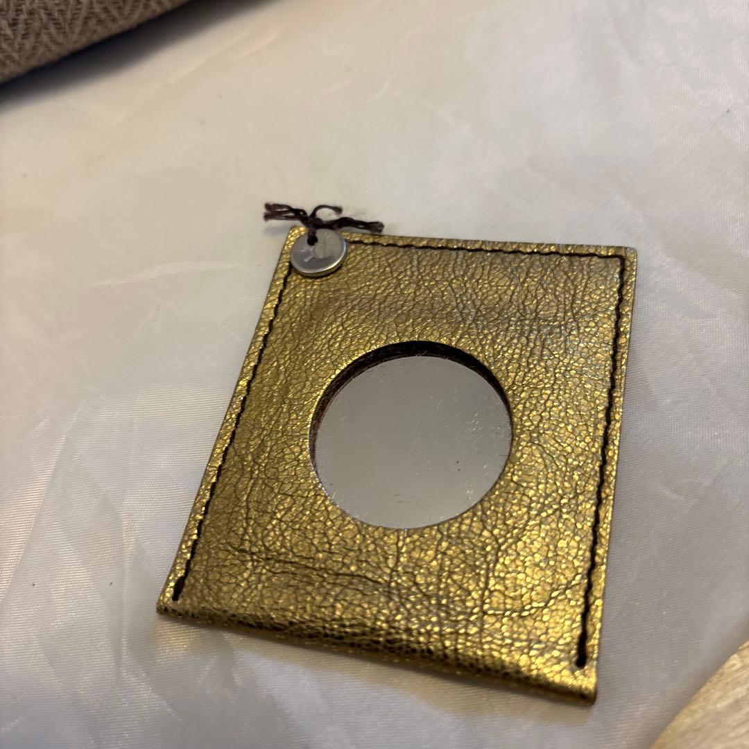 エバゴス　かごバッグ 透明素材 金色リボン付き