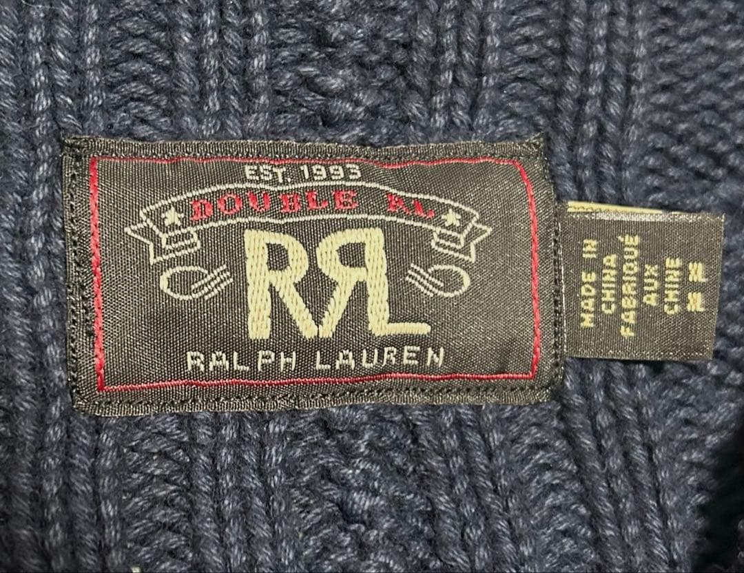 黒*明様 RRL インディゴ ニット XL ダブルアールエル