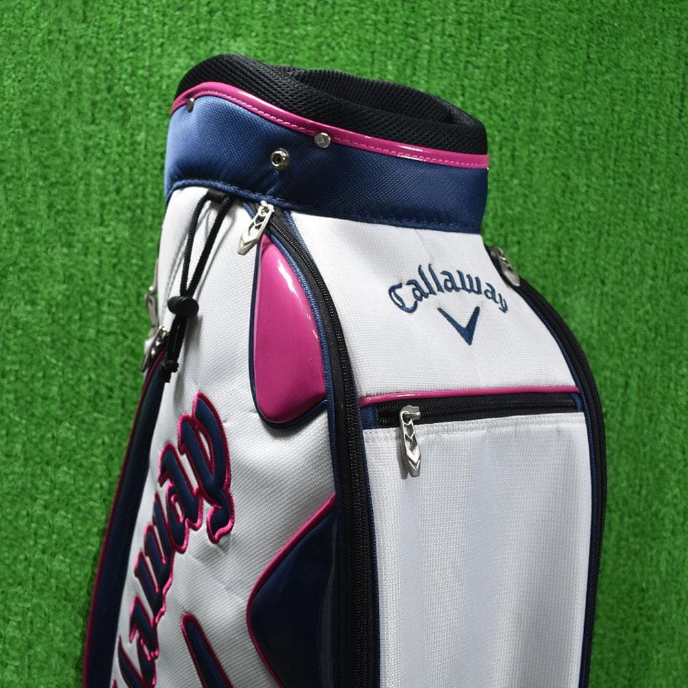 T*o様 Callaway/キャロウェイ キャディバッグ9型【白/紺/桃】美品！