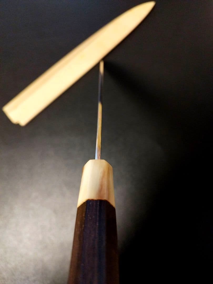 柳刃包丁　青本焼　尺　黒檀柄　未使用　本焼