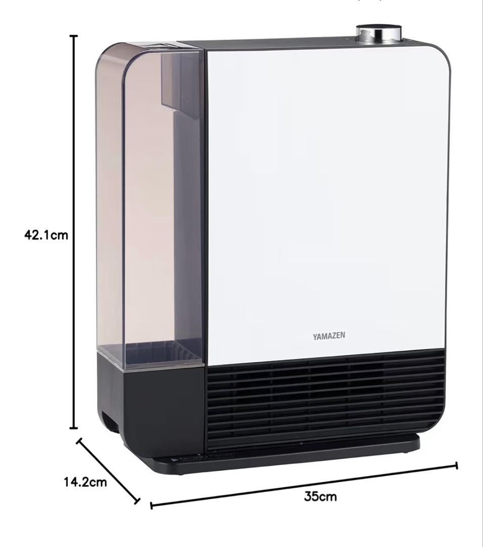 ［山善］大風量セラミックヒータ 一加湿機能搭載DKF-M121 （W）