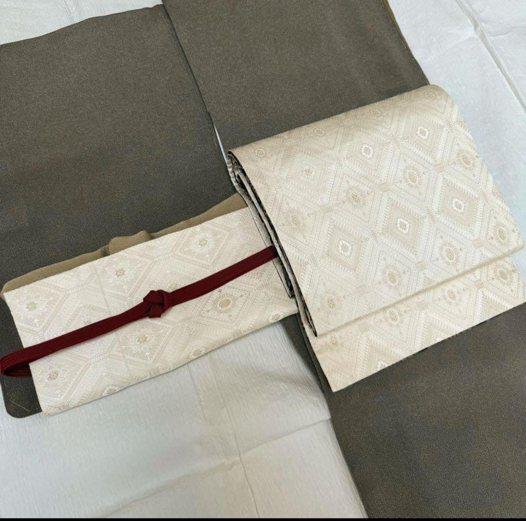 アンティーク　昼夜帯　京袋帯　花唐草